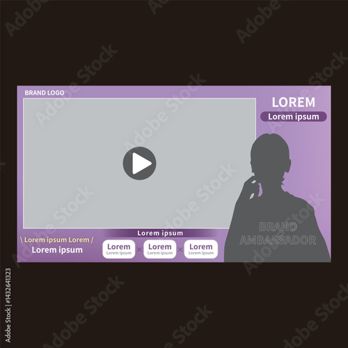 Spokesperson advertising film frame template