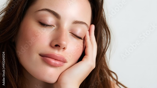 Portrait beautiful young woman with clean fresh skin.