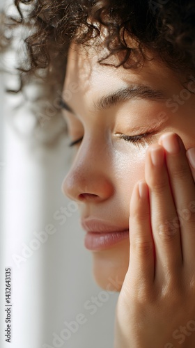 Portrait beautiful young woman with clean fresh skin.