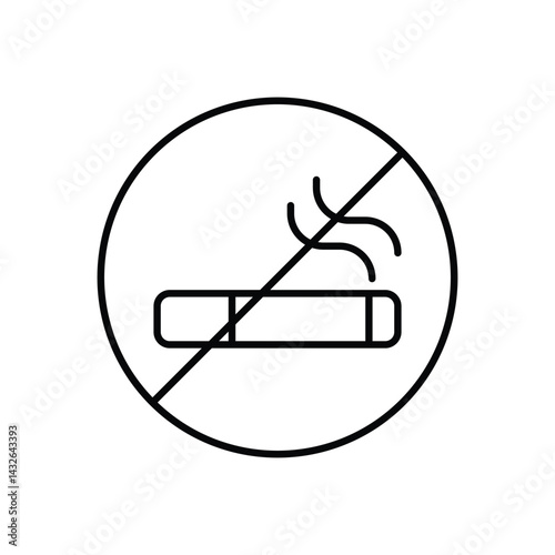 No Smoking icon vector stock illustration