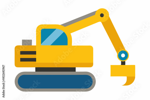 bulldozer vector illustration isolated on white background 