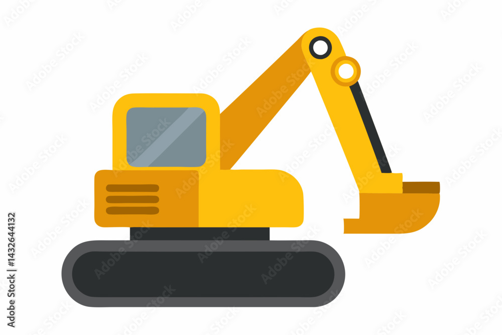 bulldozer vector illustration isolated on white background bulldozer vector illustration isolated on white background