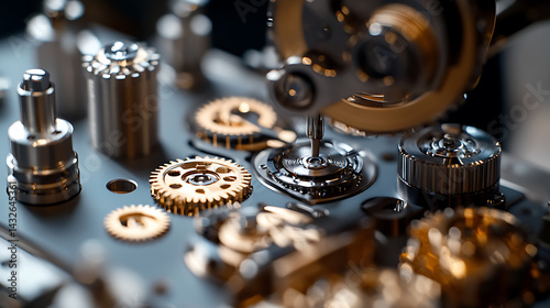 A robotic arm assembling precision components for robotic arms used in electronics manufacturing, industrial tech lab with AI-driven automation, Scientific style