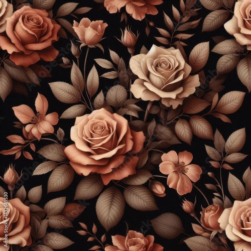 Elegant floral design featuring roses beautiful background digital art nature close-up aesthetic appeal