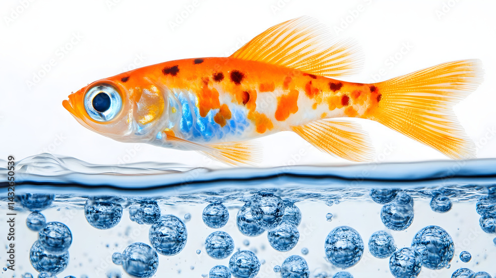 Fototapeta premium Orange fish swimming aquarium