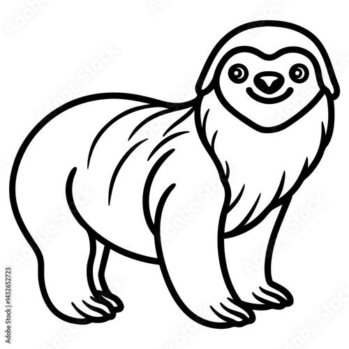 Elegant Sloth Sketch