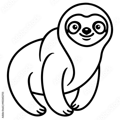 Elegant Sloth Sketch