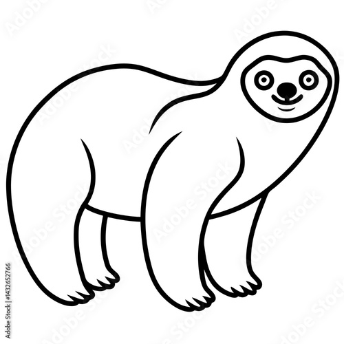 Elegant Sloth Sketch