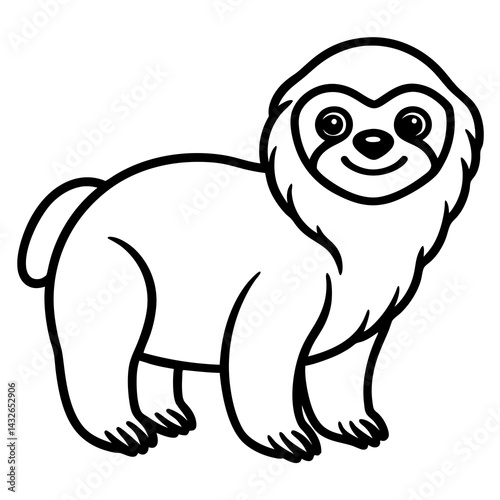 Elegant Sloth Sketch