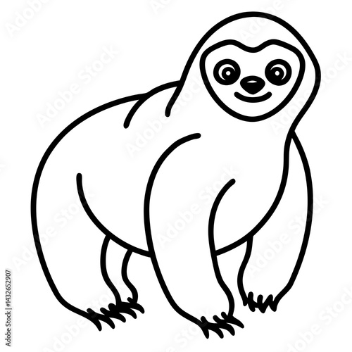 Elegant Sloth Sketch