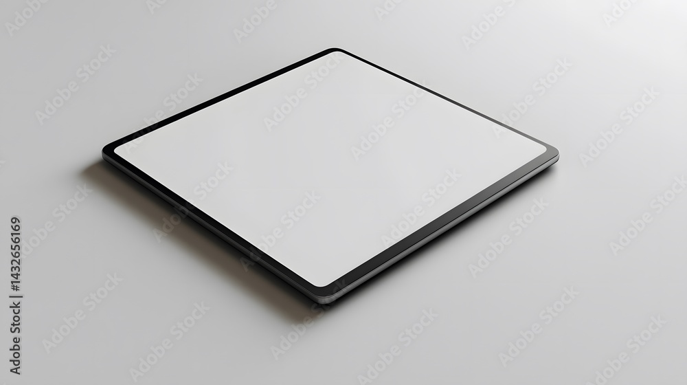 Square Tablet Mockup with White Background. Square Tablet Mockup with White Background.