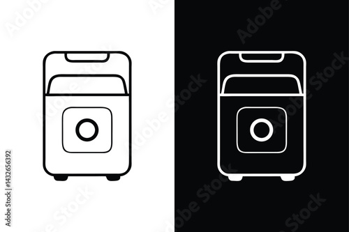 Cooler Box Line Icon. Portable Fridge Vector Symbol in Modern Style