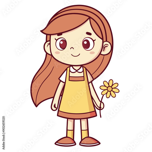 Cute girl with a flower