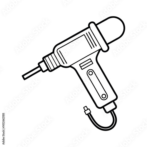 solder sucker pump outline vector