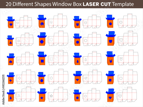 20 different shape window box for candles, mugs or decorative items