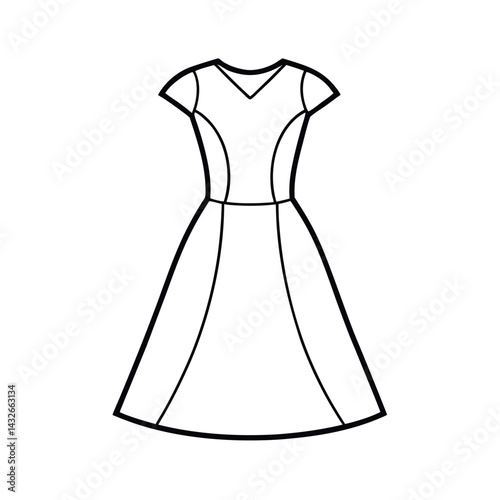 dress clothing outline vector