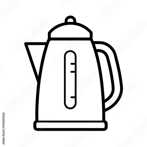electric kettler outline vector photo