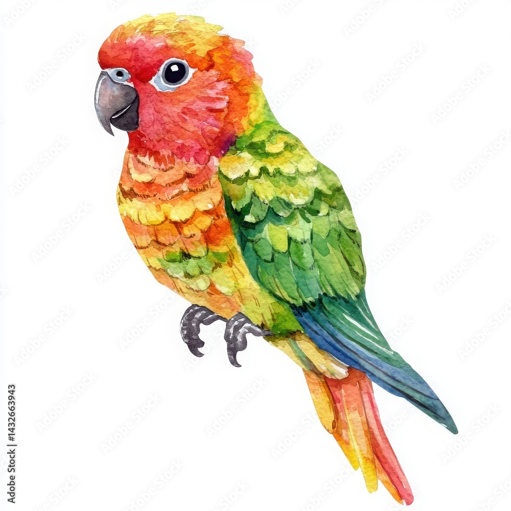 Obraz premium A Colorful Parrot Painting