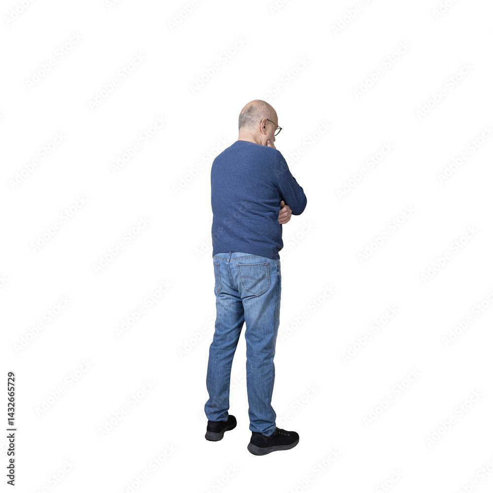 a man with glasses while reflecting