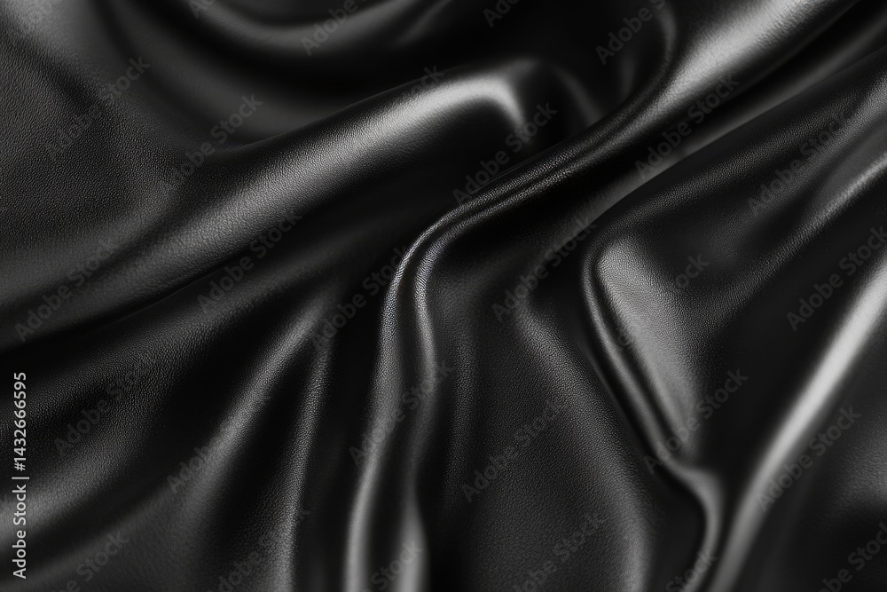 Fototapeta premium Close-up view of rich, dark fabric texture.