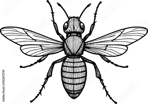 A honey bee silhouette