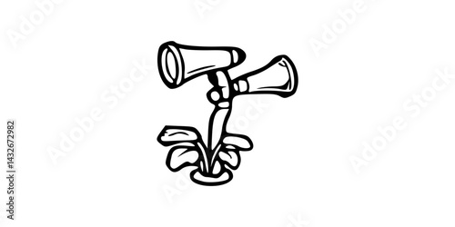 vector illustration of a megaphone