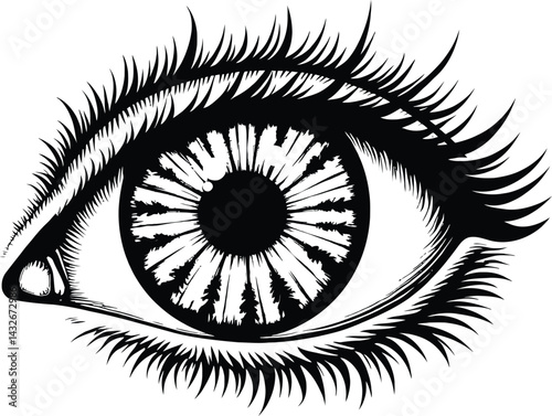 An eye silhouette