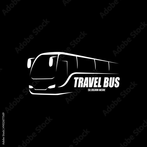 travel bus logo vector design concept