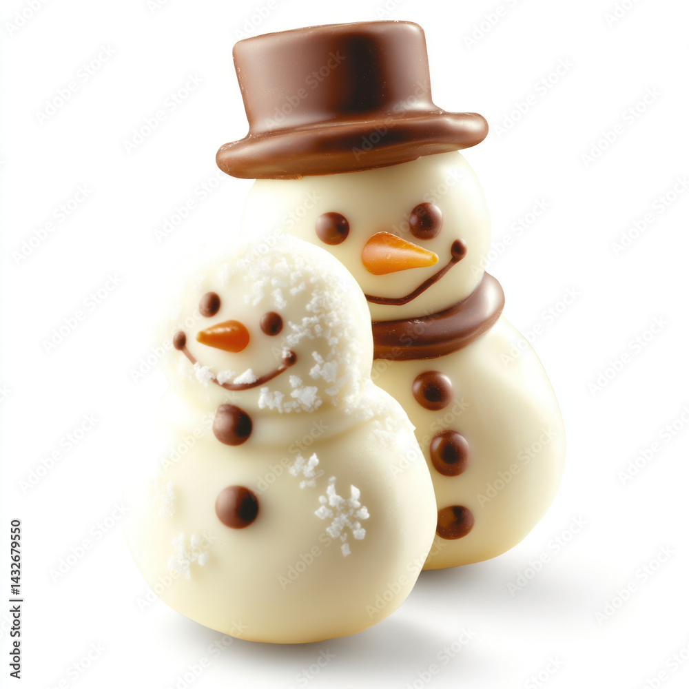 Fototapeta premium snowman isolated on white