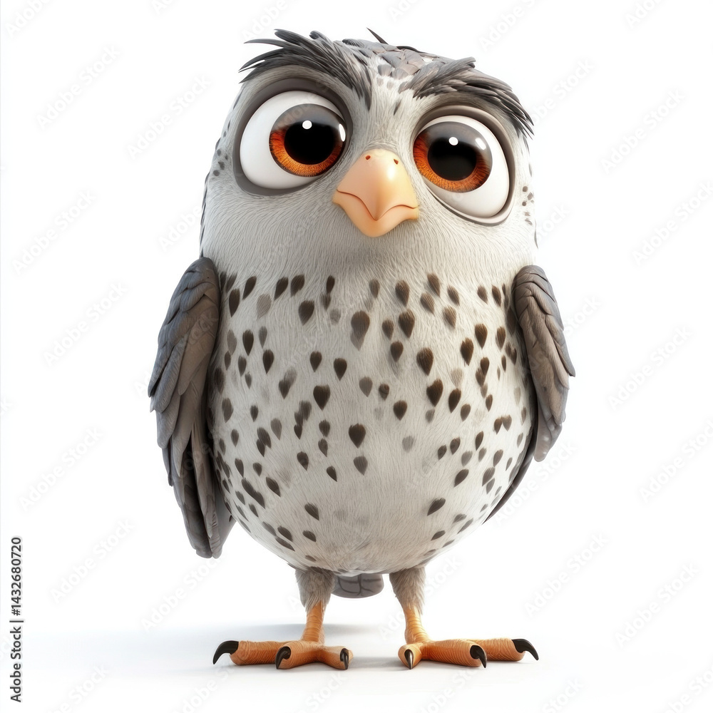 Obraz premium owl on white background
