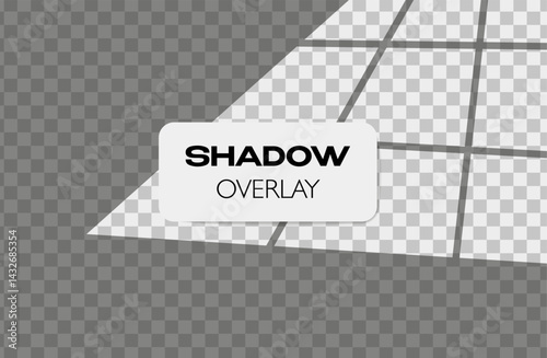 Realistic window ligh, sunlight, transparent overlay shadow effects