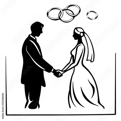 A silhouette of a couple holding hands, symbolizing an intimate and romantic moment