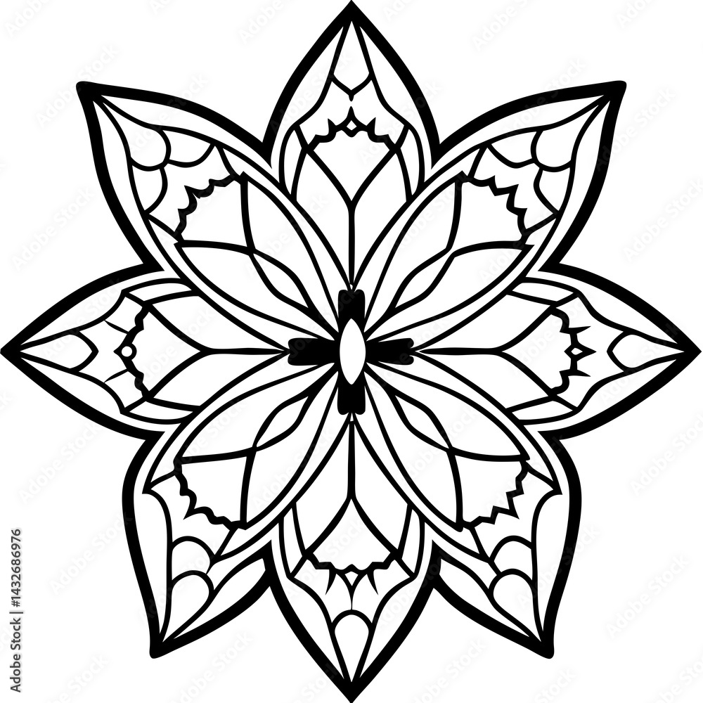 Symmetrical wings mandala art Symmetrical wings mandala art