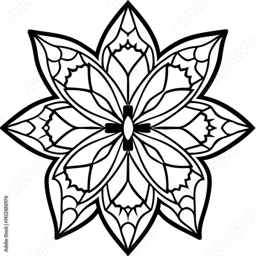 Symmetrical wings mandala art