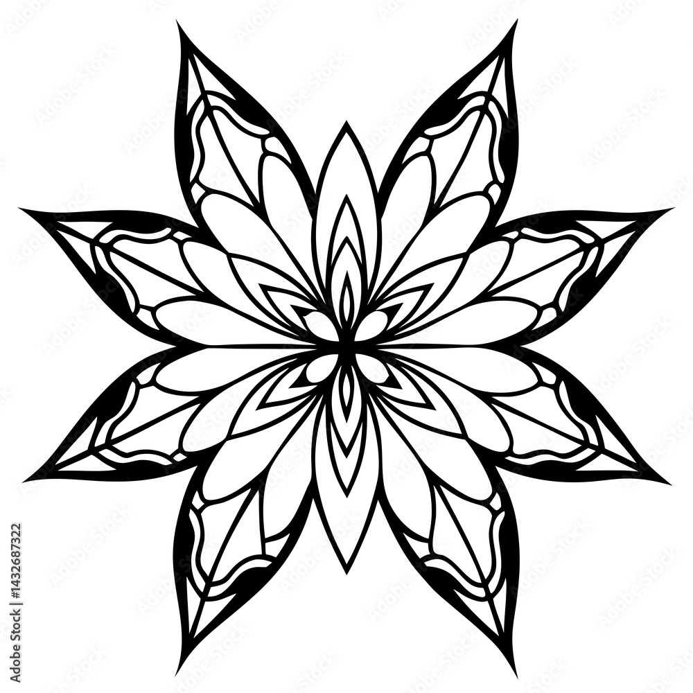 Symmetrical wings mandala art Symmetrical wings mandala art