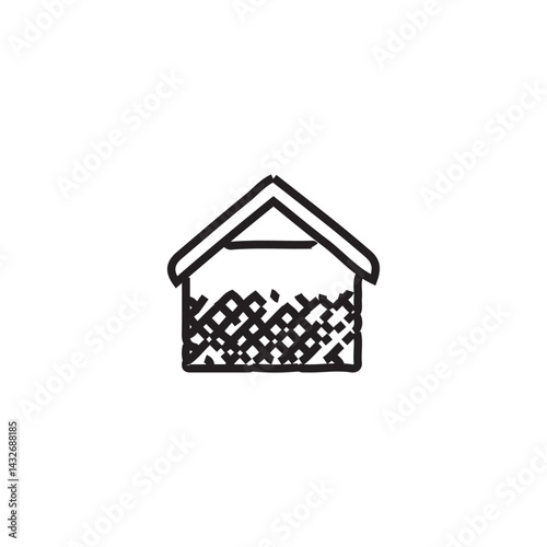 Attractive Hand Drawn Doodle Dog House Elements Vector Illustration