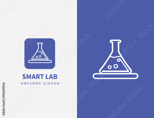 Smart lab logo vector illustration 