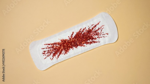Obraz na płótnie Sanitary napkin stained with menstrual blood. w salonie