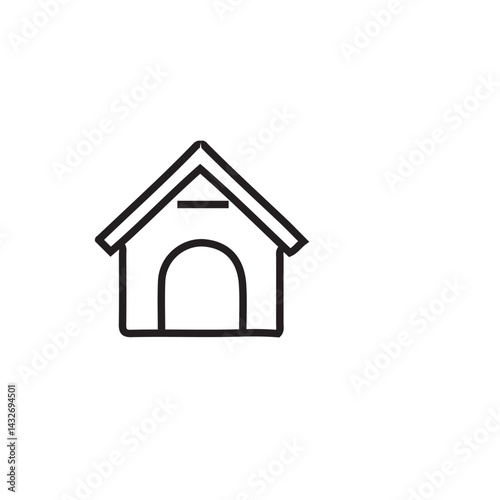 Attractive Hand Drawn Doodle Dog House Elements Vector Illustration