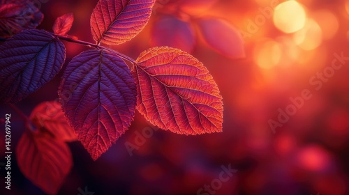 Autumnal Leaves: A Symphony of Crimson and Burgundy Hues