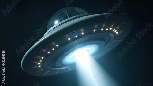 A Cinematic Depiction of an Extraterrestrial Encounter with a Classic UFO