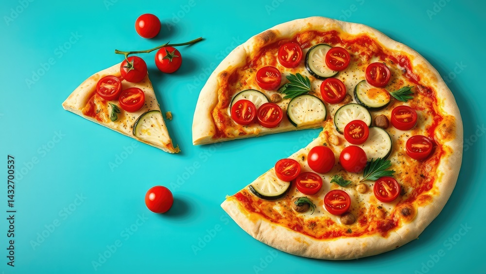 Delicious veggie pizza!