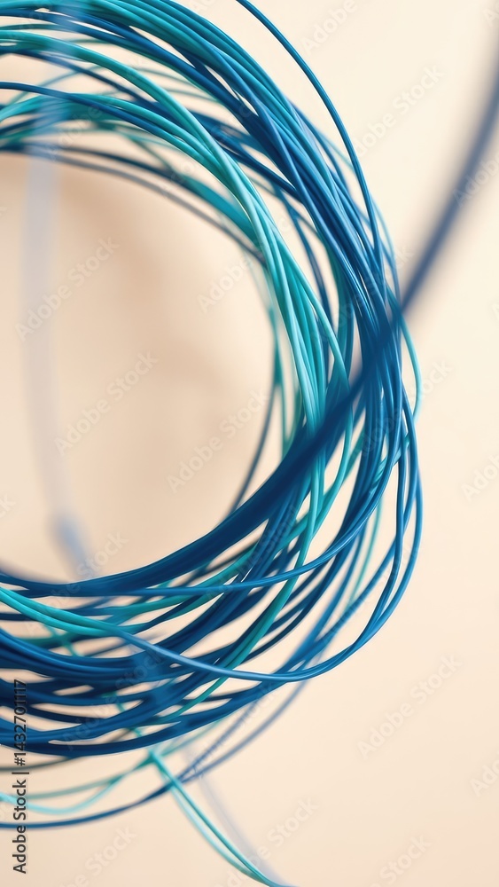 Abstract Blue Wires