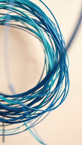 Obraz na płótnie Abstract Blue Wires w salonie