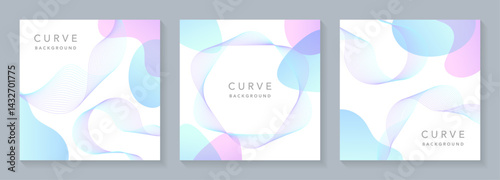 グラデーションの曲線のイラスト_6