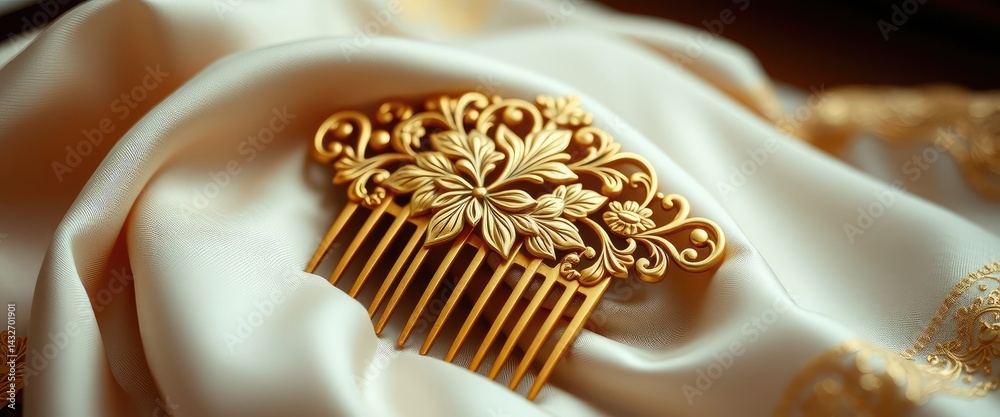 Ornate Gold Hair Comb