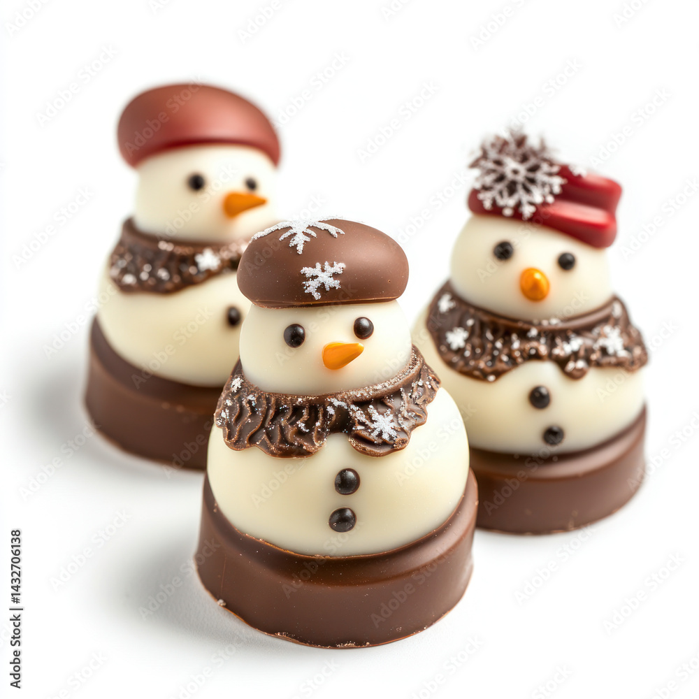 Fototapeta premium christmas cakes on white background