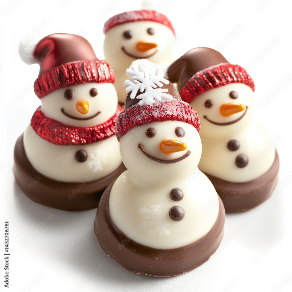 Fototapeta premium snowman on a white background