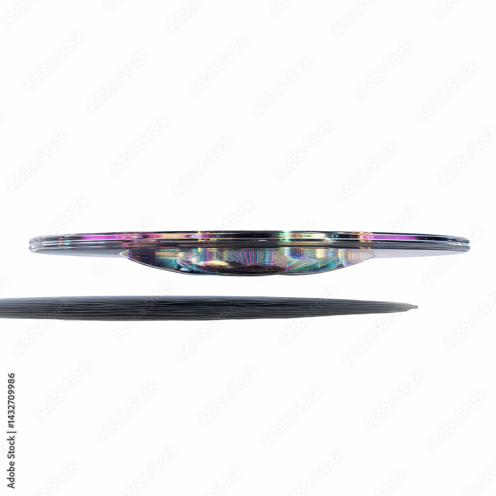 Iridescent Disc Levitation Abstract Science and Technology Background Iridescent Disc Levitation Abstract Science and Technology Background