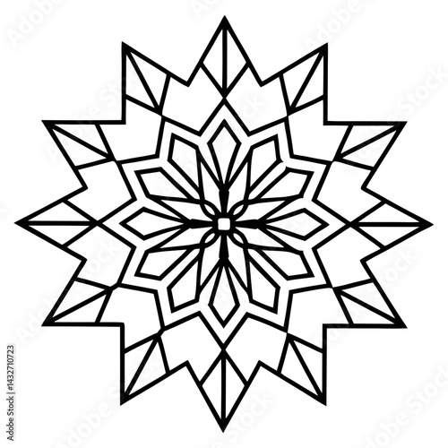 Winter-themed crystal mandala